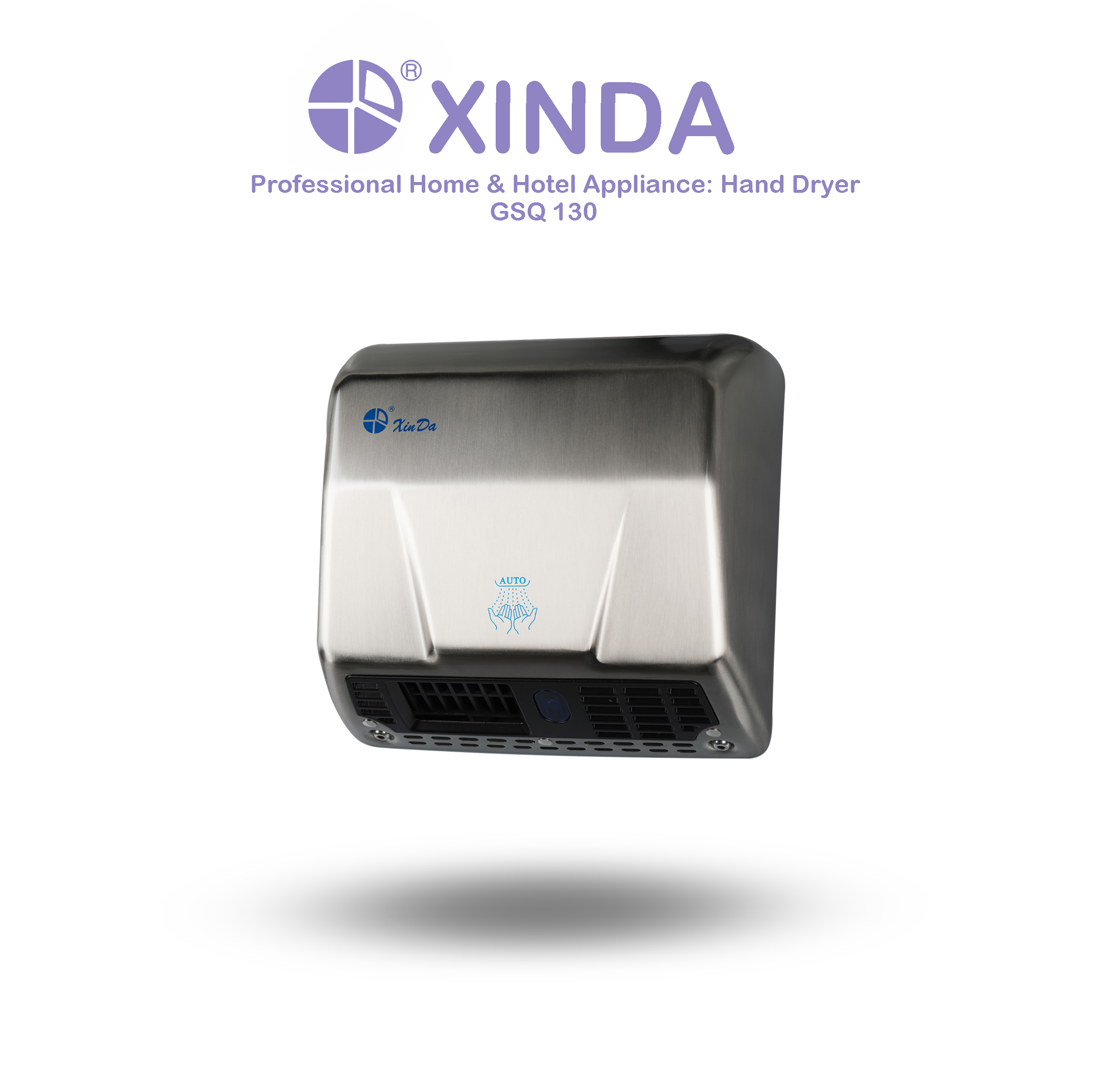 El secador de manos XinDa GSQ130 Silver Muti color single jet secador de manos automático de inducción con batería secador de manos