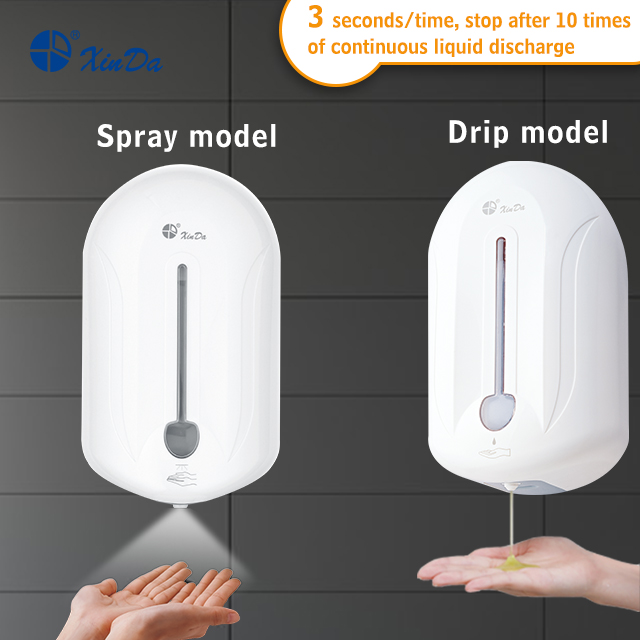 Xinda ZYQ 110 Dispensador de desinfectante de manos automático eléctrico sin contacto Dispensador de jabón con sensor de gel de espuma en aerosol 