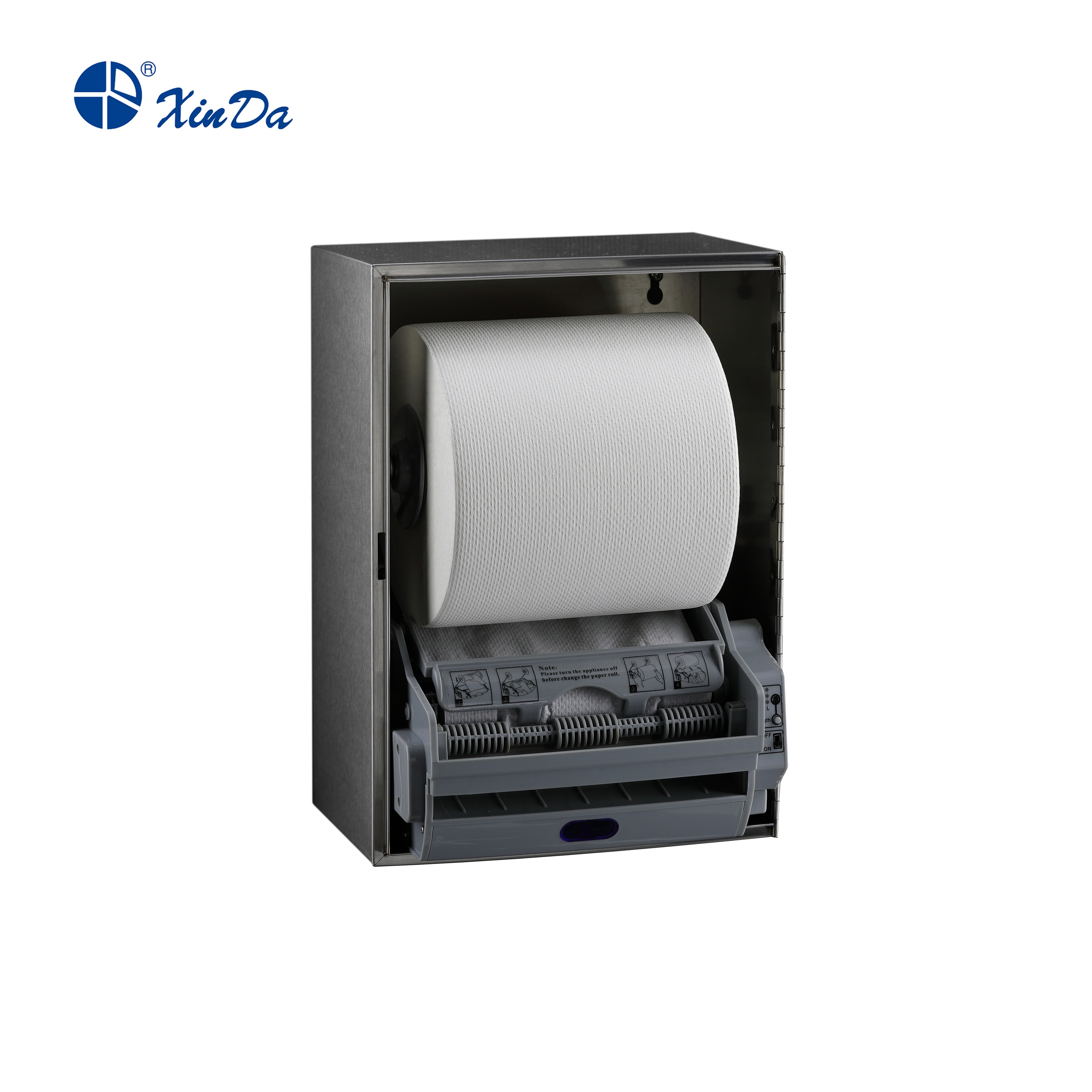 Dispensador automático de toallas de papel en rollo de acero inoxidable XINDA CZQ20K