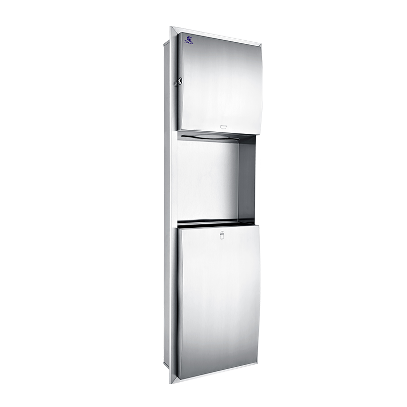 Dispensador de toallas de papel plegable múltiple SUS 304 y contenedor de basura 2 en 1 combinación