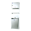 Dispensador de toallas de papel plegable múltiple 2 en 1 y contenedor de basura de gran capacidad