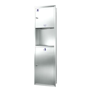 Dispensador de toallas de papel plegable múltiple 2 en 1 y contenedor de basura de gran capacidad de 23 litros