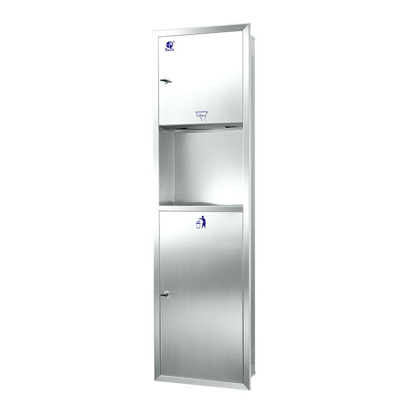 Dispensador de toallas de papel plegable múltiple 2 en 1 y contenedor de basura de gran capacidad de 23 litros