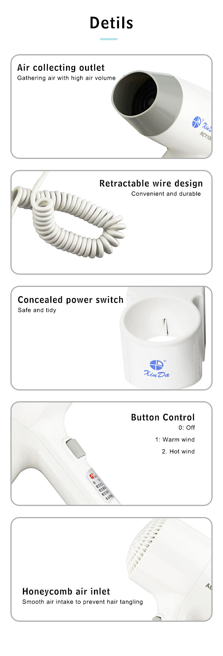 Secador de pelo del hotel 