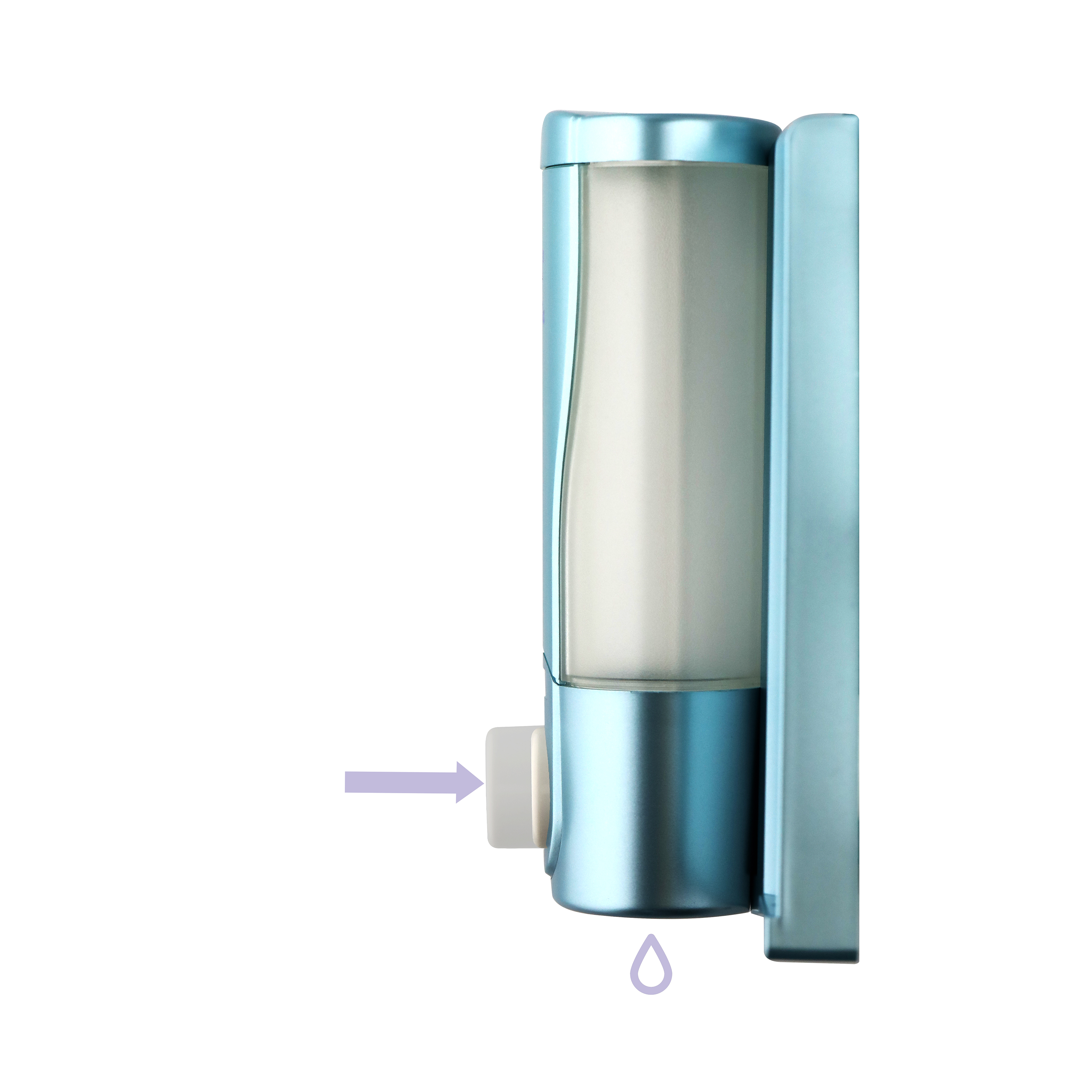 Dispensador de jabón líquido doble de prensa manual de pared para baño