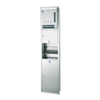 Dispensador de toallas de papel manual combinado 3 en 1, secador de manos automático y contenedor de basura