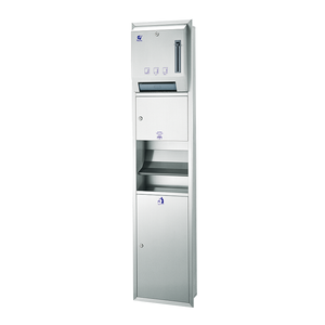 Dispensador de toallas de papel manual combinado 3 en 1, secador de manos automático y contenedor de basura