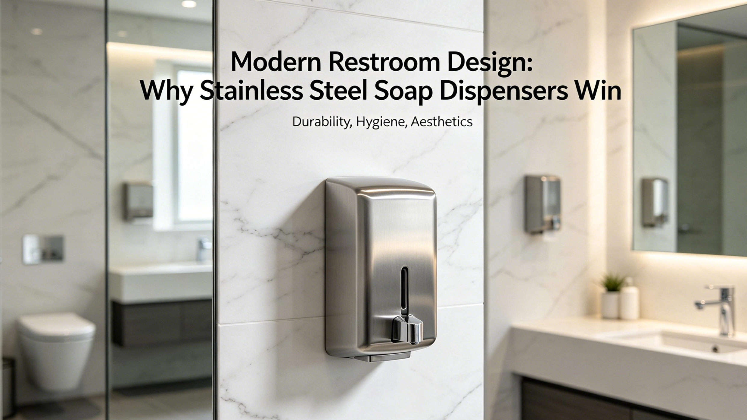 Diseño de baños modernos: por qué ganan los dispensadores de jabón de acero inoxidable